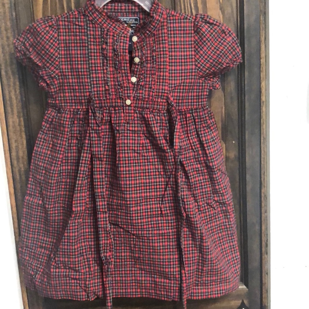 American Living Small Plaid Check dress 100% Cotton